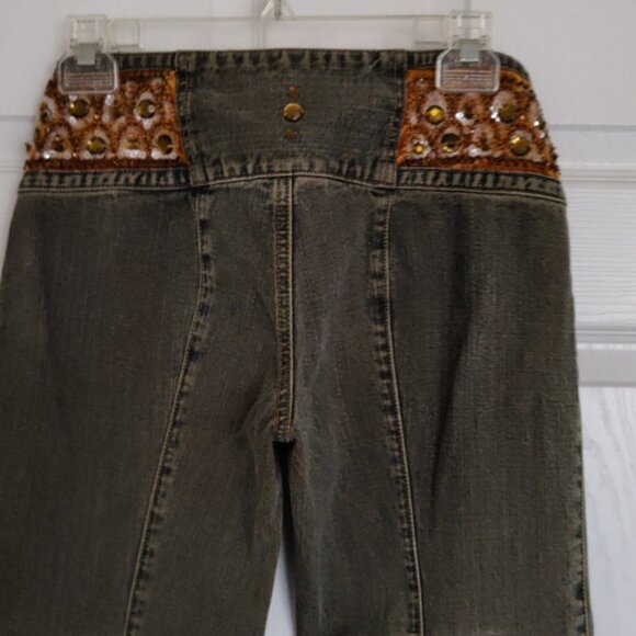 Express Jeans With Sequin in Amber Color - Picture 3 of 8